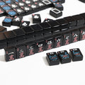 Melamine NMJL Tournament Mahjong - Black Crak Tiles with Neon Numerals and English Letters