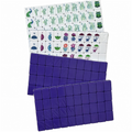 American Mahjong set by USA Mahjong Co. with 166 tiles featuring purple glitter backs and weighted tiles for added stability