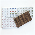 American Mahjong Set by USA Mahjong Co. with 166 weighted tiles featuring bold tiger print backs and traditional mahjong design.