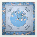 Light blue American Mahjong Mat by USA Mahjong Co., 800mm size with non-slip 3mm rubber, part of Serene Collection.